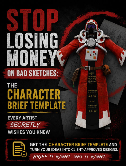 Flyer For blog text with Red dummy Character costume