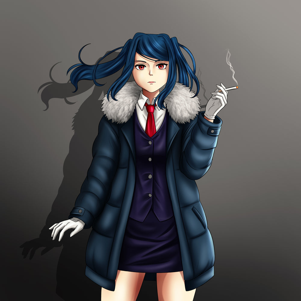 Jill Stingray 2D character vector art half body Digital Maker World (digitalmaker.world).