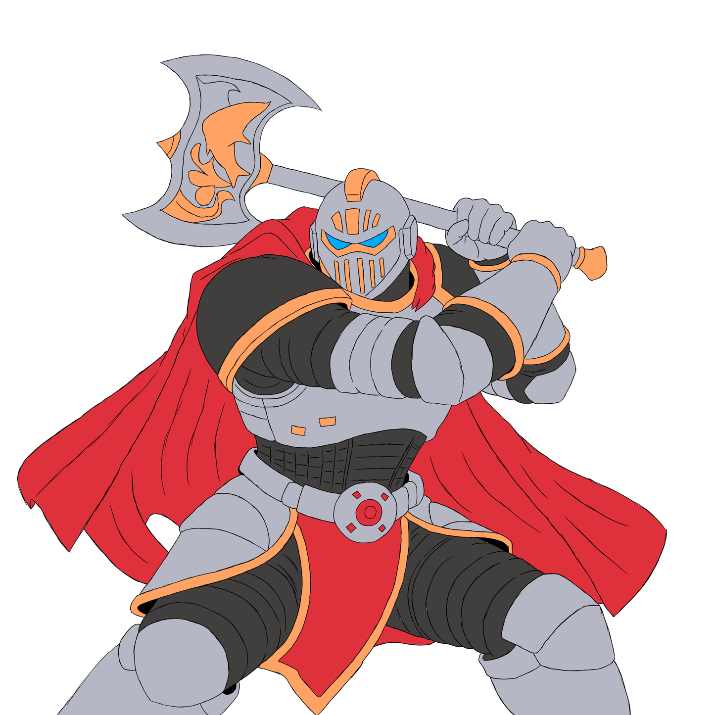 Shadow Vanguard Knight | Digital Illustration