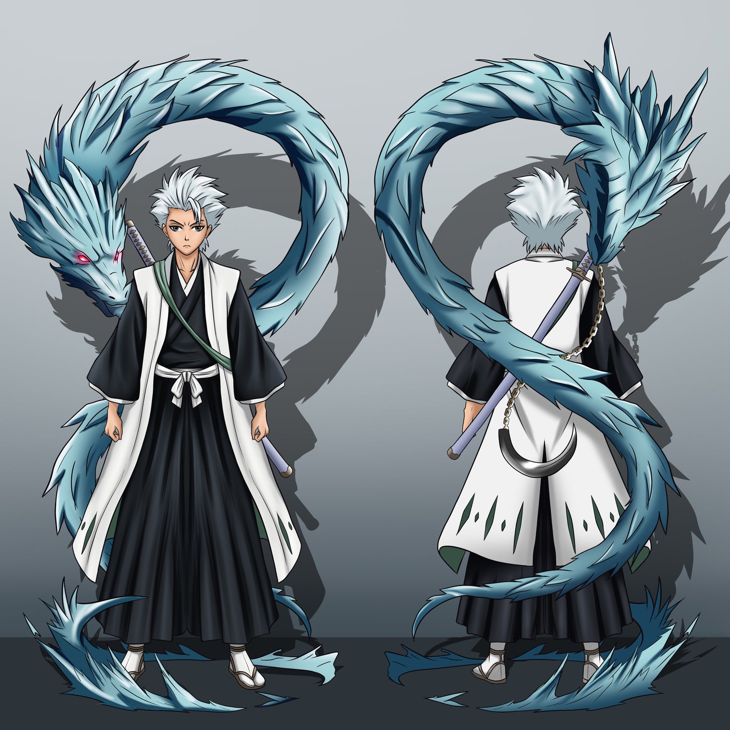 Tōshirō Hitsugaya | Anime Fan Art Illustration -  Full Body