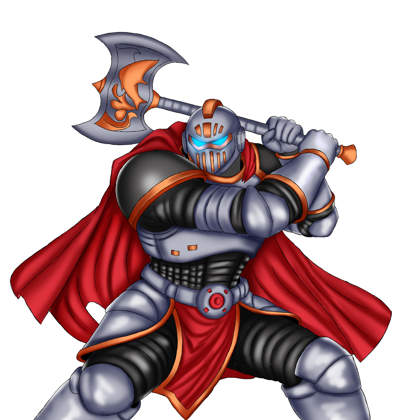 Shadow Vanguard Knight | Digital Illustration
