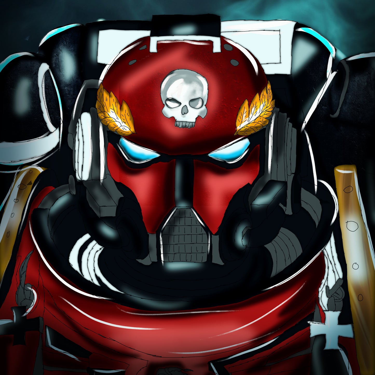 Blood Angel Space Marine – Warhammer 40,000 | Digital Fan Art