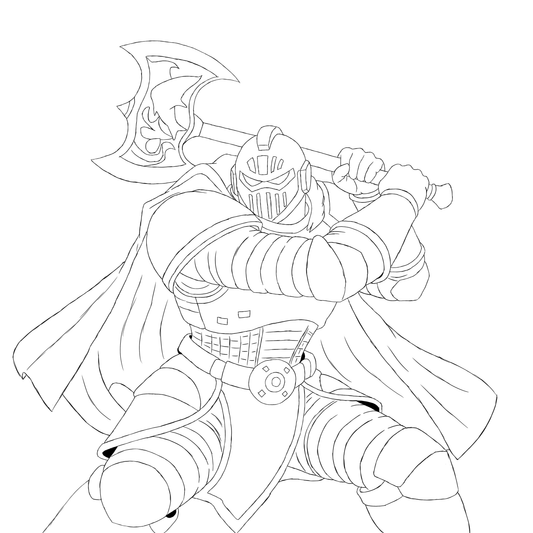 Shadow Vanguard Knight | Digital Illustration